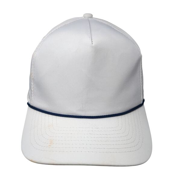 Imperial Snapback 5 Panel Cap White One Size Adjustable Lightweight Rope Blank - Picture 1 of 9